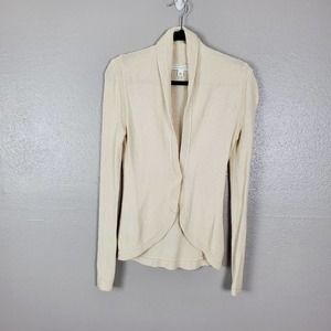 Banana Republic Oatmeal One Snap Shawl Collar Knit Cardigan XS